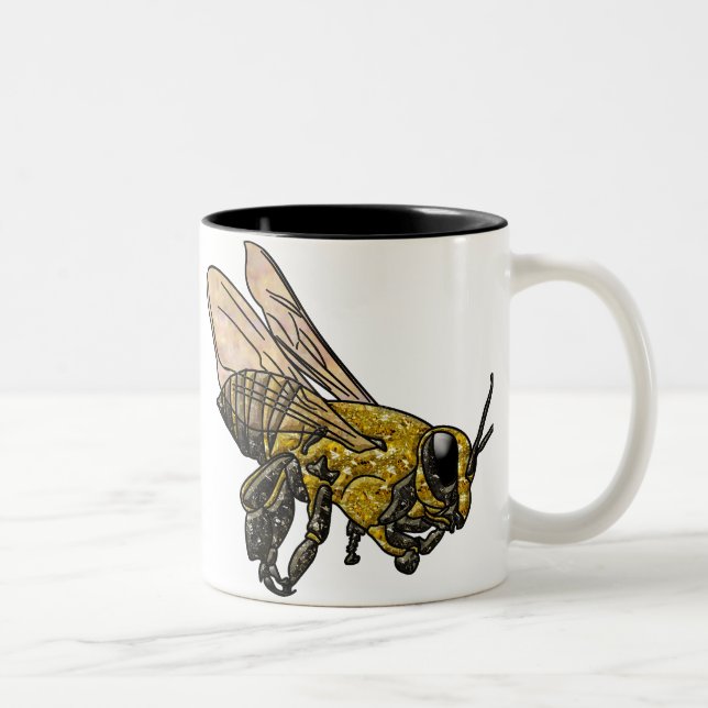 Honey Bee Two-Tone Coffee Mug (Right)