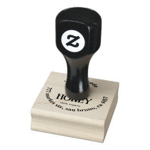 Honey Bee   Vintage Family Name & Return Address Rubber Stamp