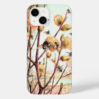 Honey bee vintage illustration