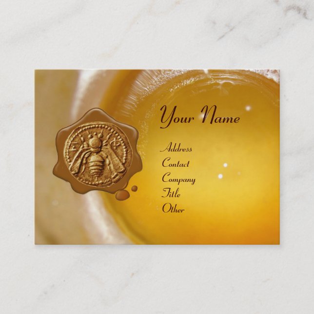 HONEY BEE WAX SEAL ,BEEKEEPER /beekeeping supplies Business Card (Front)