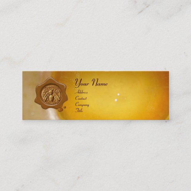 HONEY BEE WAX SEAL ,BEEKEEPER /beekeeping supplies Mini Business Card (Front)