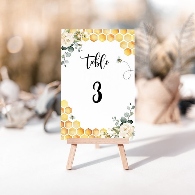 Honey bee wedding table number (Creator Uploaded)