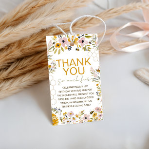 Honey Bee Wildflower Favour Thank You Tags