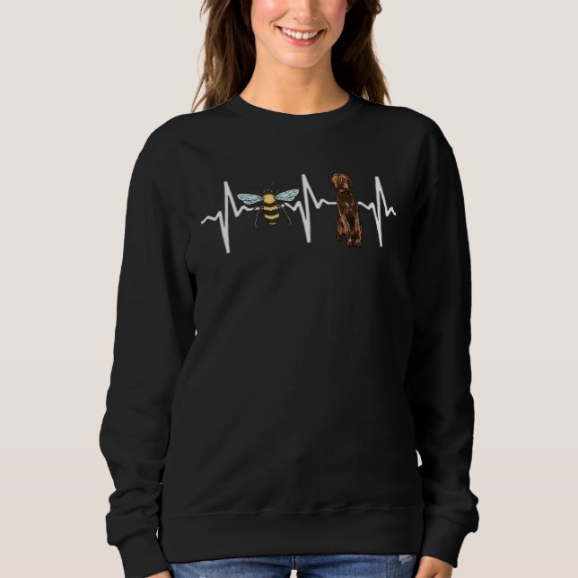 Honey Bee Wirehaired Pointing Griffon Heartbeat Do Sweatshirt (Front)