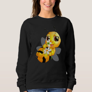 Honey Bee With Daisy Girls & Women's Sweatshirt