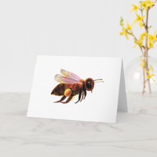 Honey Bee with its Pollen Baskets Illustration Card