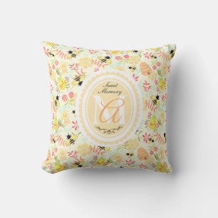 Honey Bee Yellow Cushion