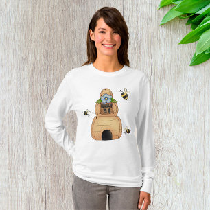 Honey Beehive Womens Long-Sleeve T-Shirt