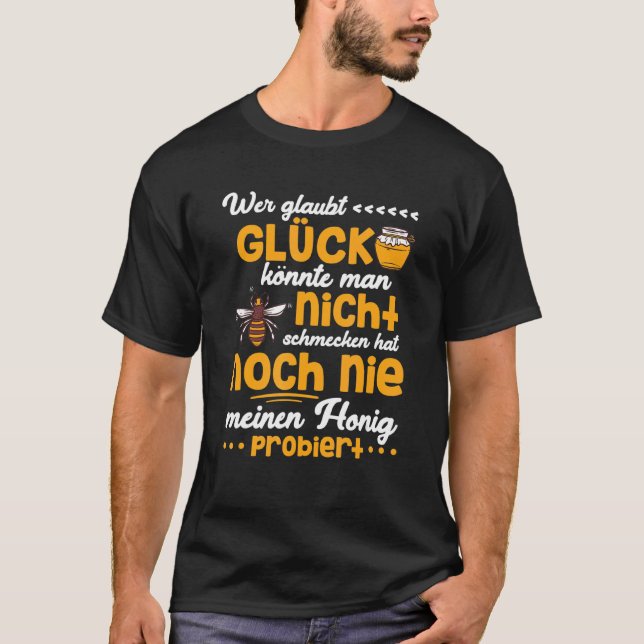 Honey Beekeeper Beehive Honeycomb T-Shirt (Front)