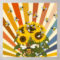 Honey Bees and Sunflowers