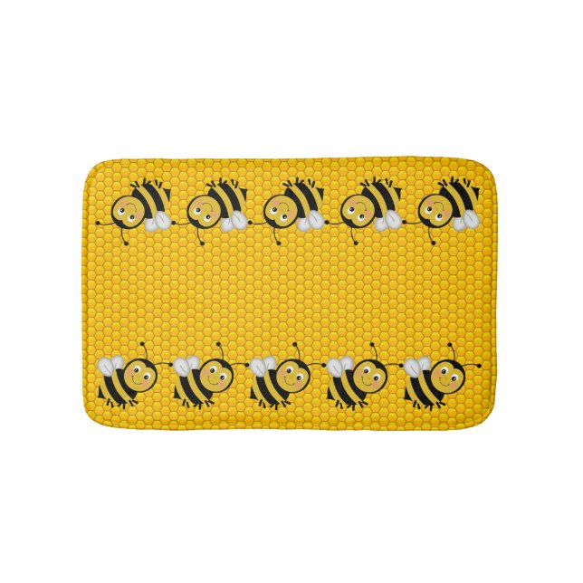 Honey Bees Bath Mat (Front)