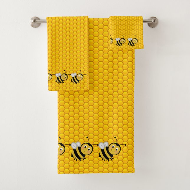 Honey Bees Bath Towel Set (Insitu)