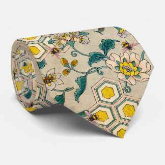 HONEY BEES,BEEHIVES, SPRING FLOWERS BEEKEEPER TIE