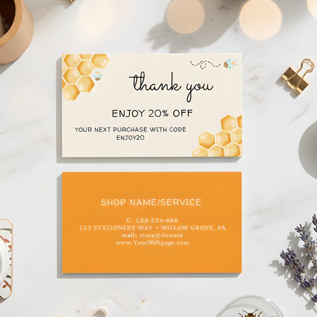 Honey bees beekeeper discount card (Creator Uploaded)