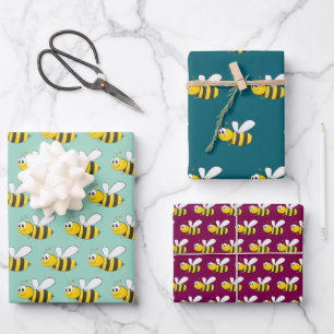 Honey Bees Design Wrapping Paper
