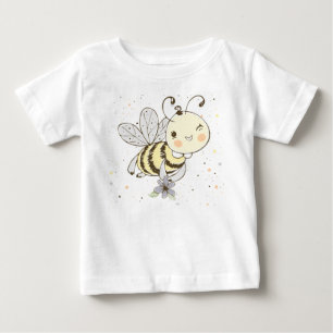 Honey Bees, Fairy & Baby Bees In Seamless Pattern T-Shirt