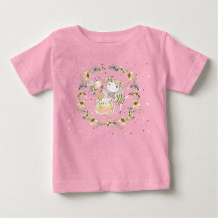 Honey Bees, Fairy & Baby Bees In Seamless Pattern T-Shirt