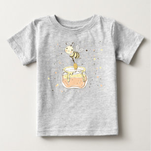 Honey Bees, Fairy & Baby Bees In Seamless Pattern T-Shirt