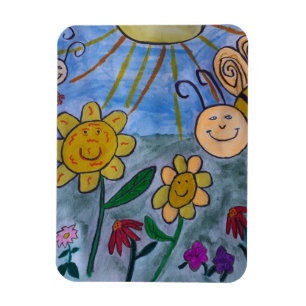 Honey Bees & Flowers Flexible Magnet