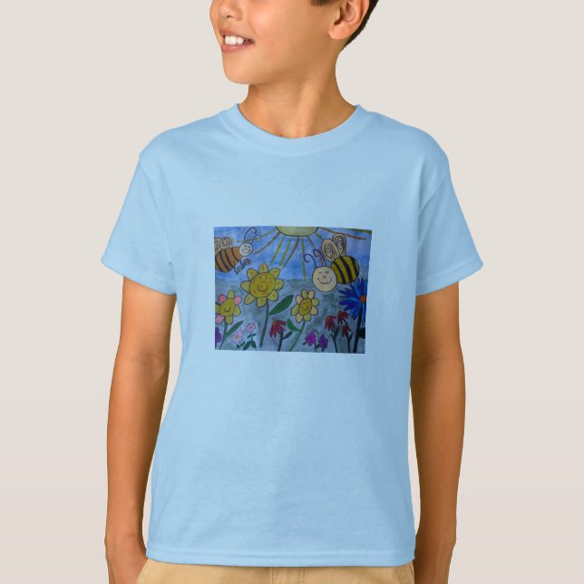 Honey Bees & Flowers T-Shirt (Front)