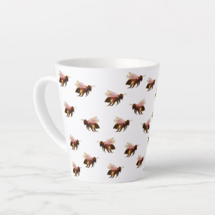 Honey Bees Flying Small Latte Mug