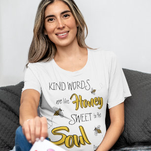 Honey Bees Kind Words Yellow and Black Tri-Blend Shirt
