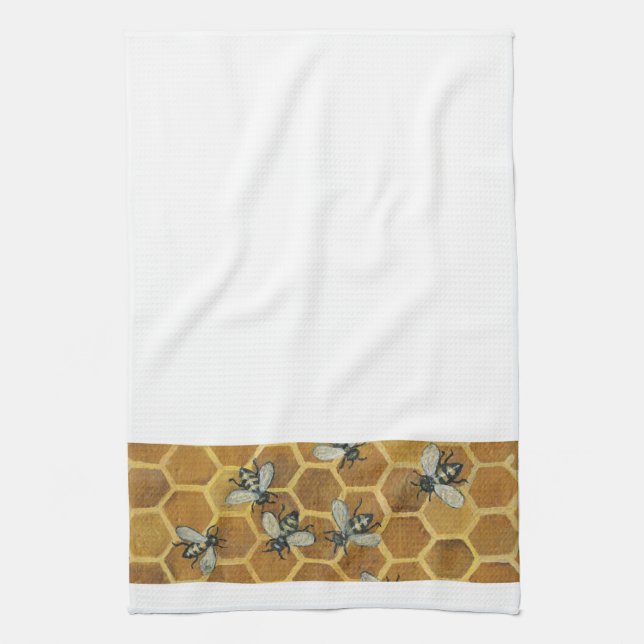 Honey Bees Kitchen Towel (Vertical)