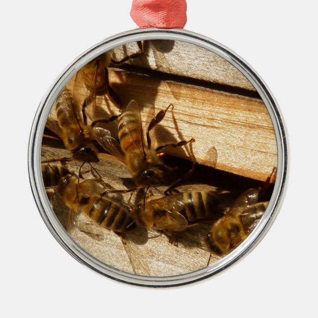 Honey Bees Metal Tree Decoration (Front)