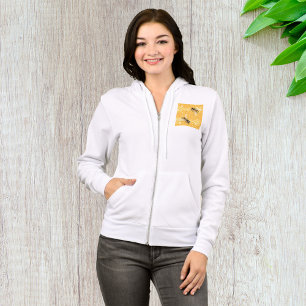Honey Bees on Bright Honeycomb Pattern  Hoodie