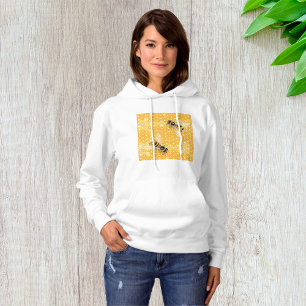 Honey Bees on Bright Honeycomb Pattern  Hoodie
