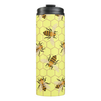Honey bees, Save the bees, Bees pattern Thermal Tumbler