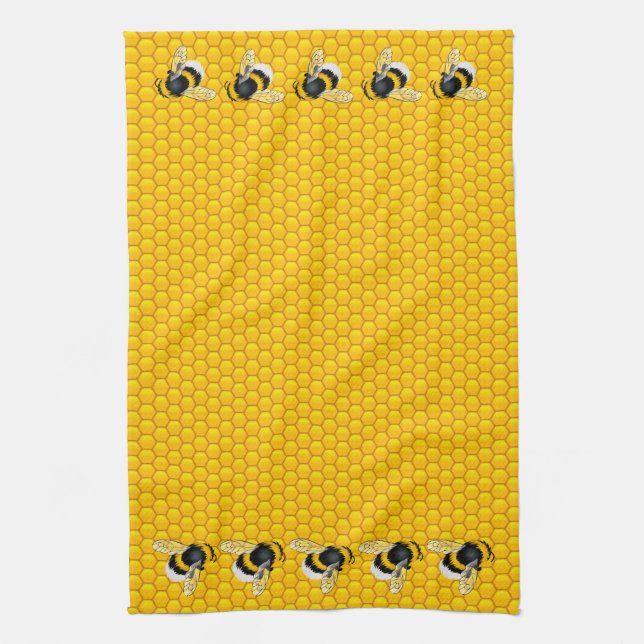Honey Bees Tea Towel (Vertical)