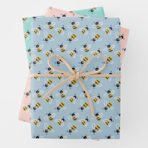 Honey Bees Wrapping Paper Sheet