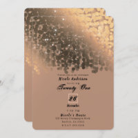 Honey Beige Champagne Golden Sparkle Lights Party