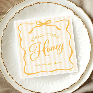 Honey Bridal Shower Paper Napkin