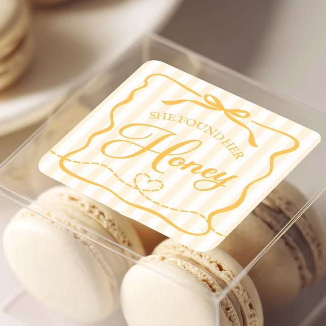 Honey Bridal Shower  Square Sticker (Creator Uploaded)