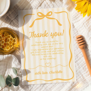 Honey Bridal Shower Thank You Card