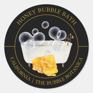 Honey Bubble Bath label