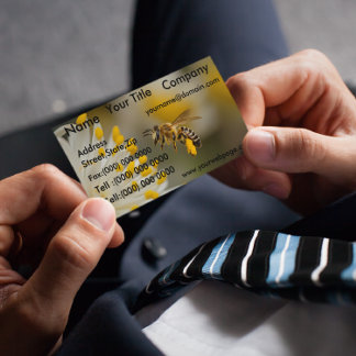 Honey Bumble Bee Business Magnetic Business Card