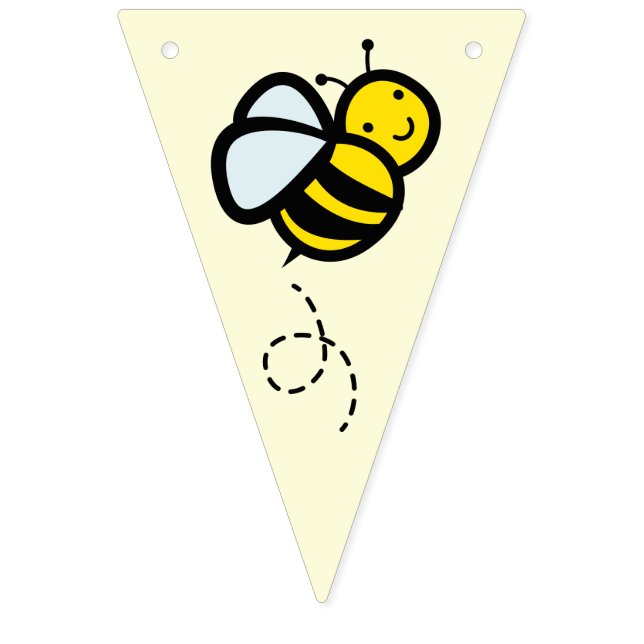 Honey / Bumble Bee Floral Yellow Welcome Baby Bunting (Second Flag)