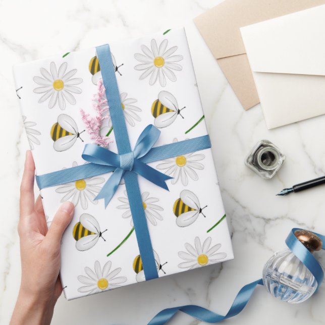 Honey Bumble Bee Gnome Pattern  Wrapping Paper (Gifting)