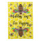 Honey Bumble Bee Happy 1/2 Fold Kitchen Towel