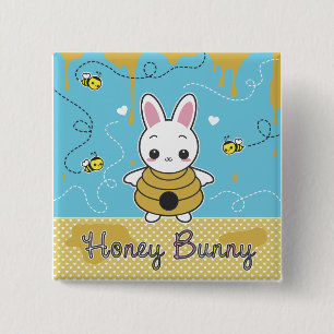 Honey Bunny 15 Cm Square Badge