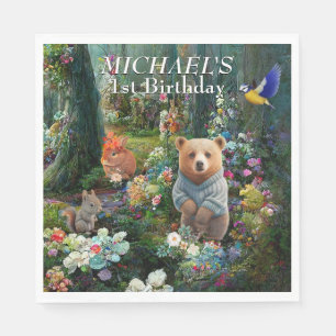 Honey Bunny and Boo Bear Napkin