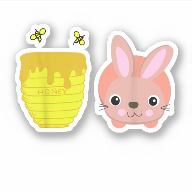 Honey Bunny Cute & Funny Rabbit Animal Lovers (Front)