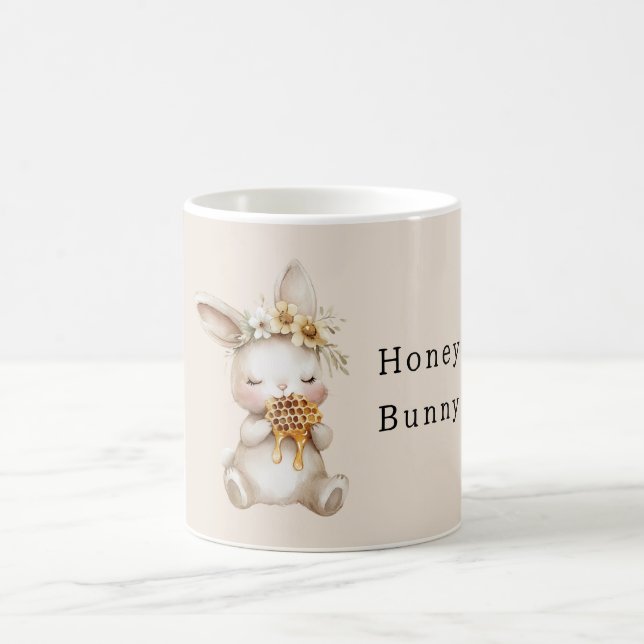 Honey Bunny Flowers Coffee Mug (Center)