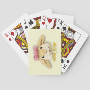 Honey Bunny's Loving Smile Playing Cards