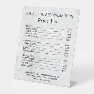 Honey Business Price List Pedestal Sign