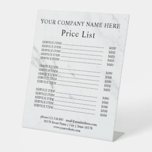 Honey Business Price List Pedestal Sign