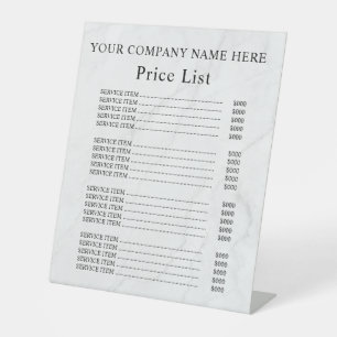 Honey Business Price List Pedestal Sign